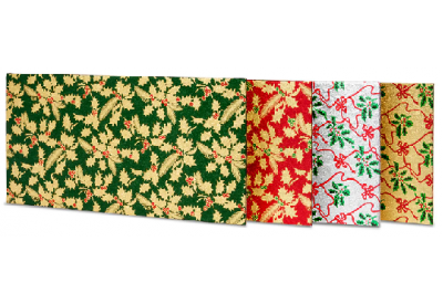 Anniversary House Holly Print Yule Log Boards (10 x 5" / 25 x 13cm)